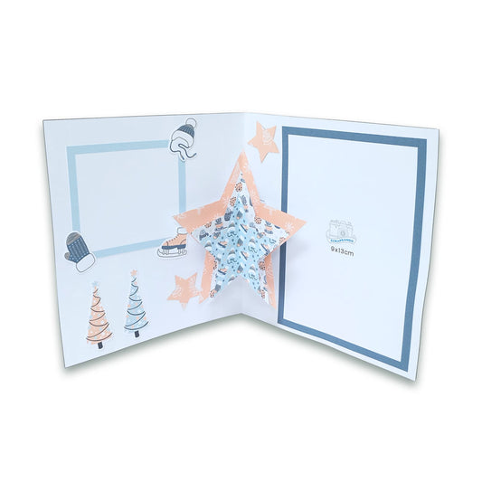 kit DIY TARJETAS NAVIDAD pop-up ESTRELLAS/ TARGETES NADAL pop-up ESTRELLES