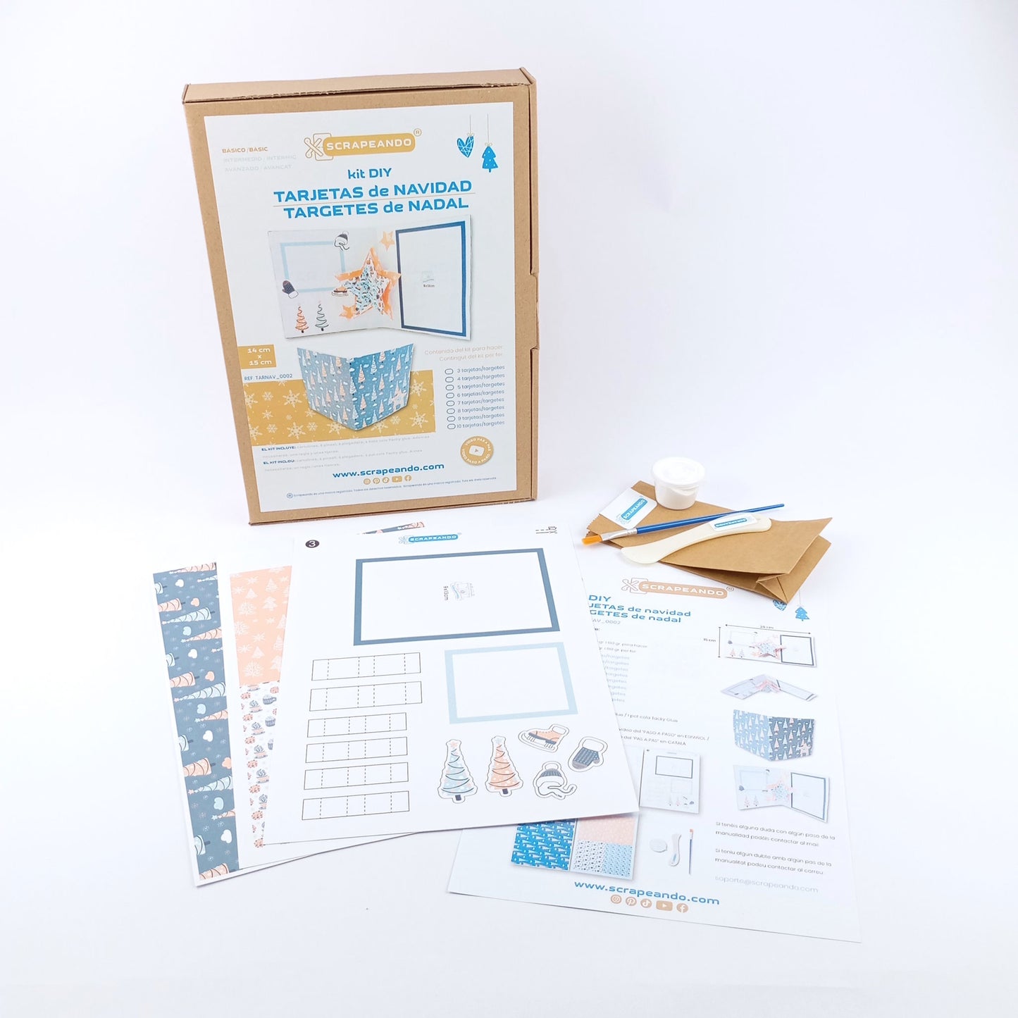 kit TARJETA NAVIDAD pop-up ESTRELLAS/ kit TARGETA NADAL pop-up ESTRELLES  ref. TARNAV_0002