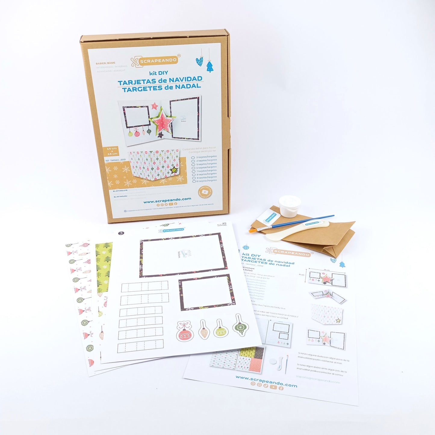 kit TARJETA NAVIDAD pop-up ESTRELLAS/ kit TARGETA NADAL pop-up ESTRELLES  ref. TARNAV_0001