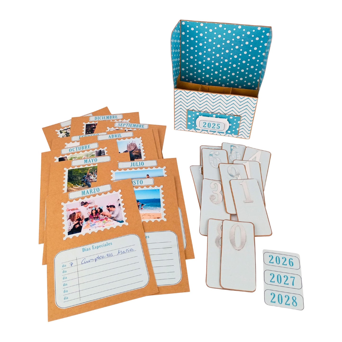 kit calendario de fotos PERSONALIZADO  REF. CALENDFOTOPERS_0002_ESP en ESPAÑOL