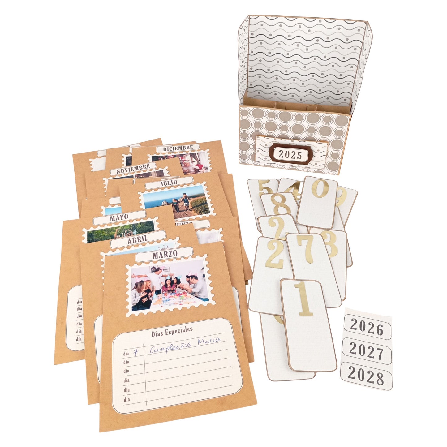 kit calendario de fotos PERSONALIZADO REF. CALENDFOTOPERS_0001_ESP en ESPAÑOL