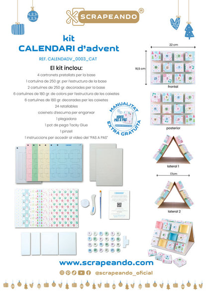 kit calendari d'Advent  ref. CALENDADV_0003_CAT en CATALÀ