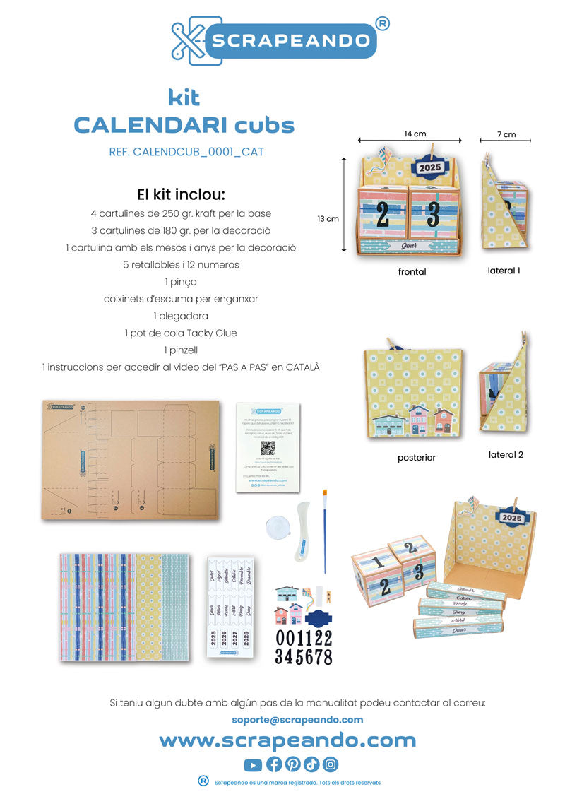 Kit Calendari Cubs ref. CALENDCUB_0001_CAT en CATALÀ