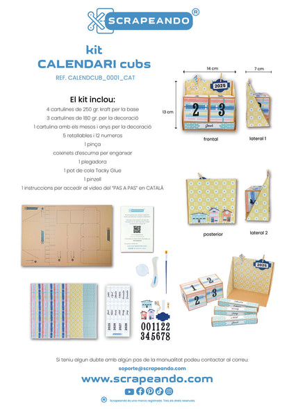 Kit Calendari Cubs ref. CALENDCUB_0001_CAT en CATALÀ