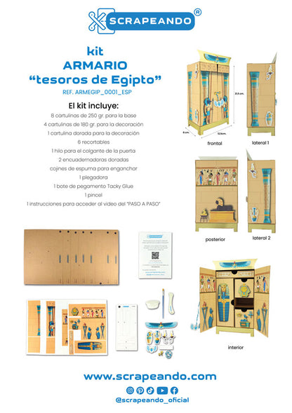 kit armario "Tesoros de Egipto"  REF. ARMEGIP_0001_ESP en ESPAÑOL