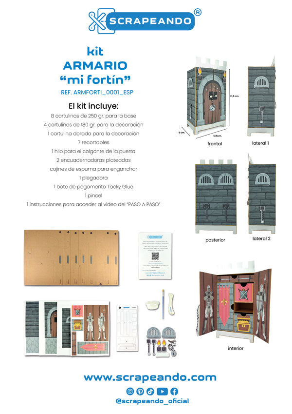 kit armario "mi fortín" REF. ARMFORTI_0001_ESP en ESPAÑOL