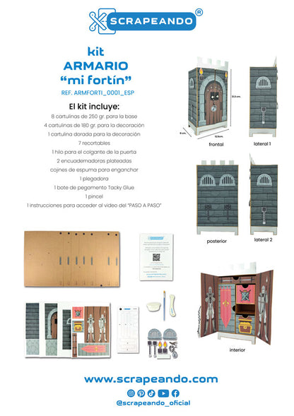 kit armario "mi fortín" REF. ARMFORTI_0001_ESP en ESPAÑOL