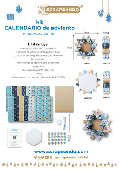 kit calendario Adviento  ref. CALENDADV_0001_ESP en ESPAÑOL