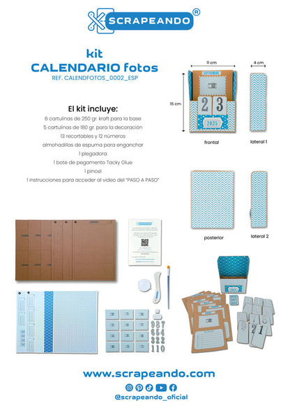 kit calendario FOTOS ref. CALENDFOTOS_0002_ESP en ESPAÑOL