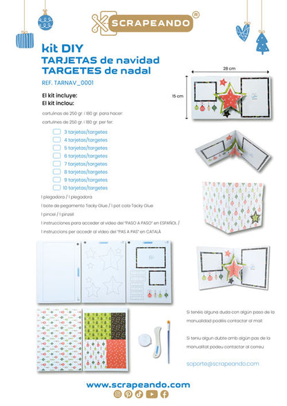 kit TARJETA NAVIDAD pop-up ESTRELLAS/ kit TARGETA NADAL pop-up ESTRELLES  ref. TARNAV_0001