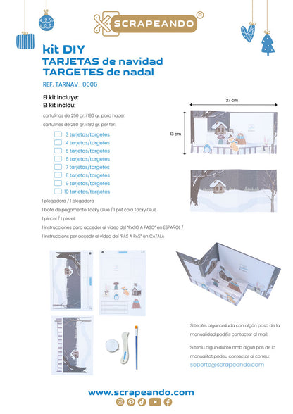 kit TARJETA NAVIDAD pop-up PAISAJE/ kit TARGETA NADAL pop-up PAISATGE  ref. TARNAV_0006