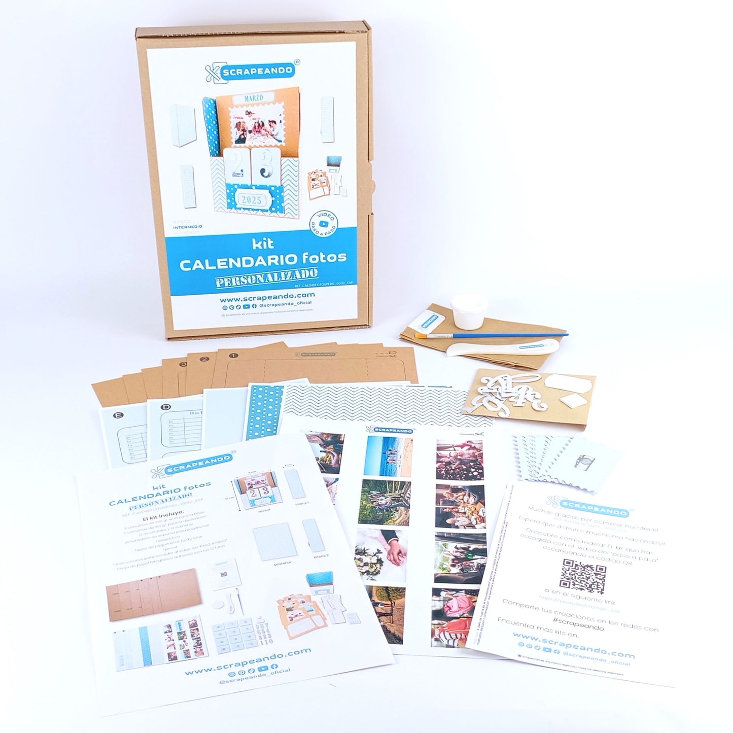 kit calendario de fotos PERSONALIZADO  REF. CALENDFOTOPERS_0002_ESP en ESPAÑOL