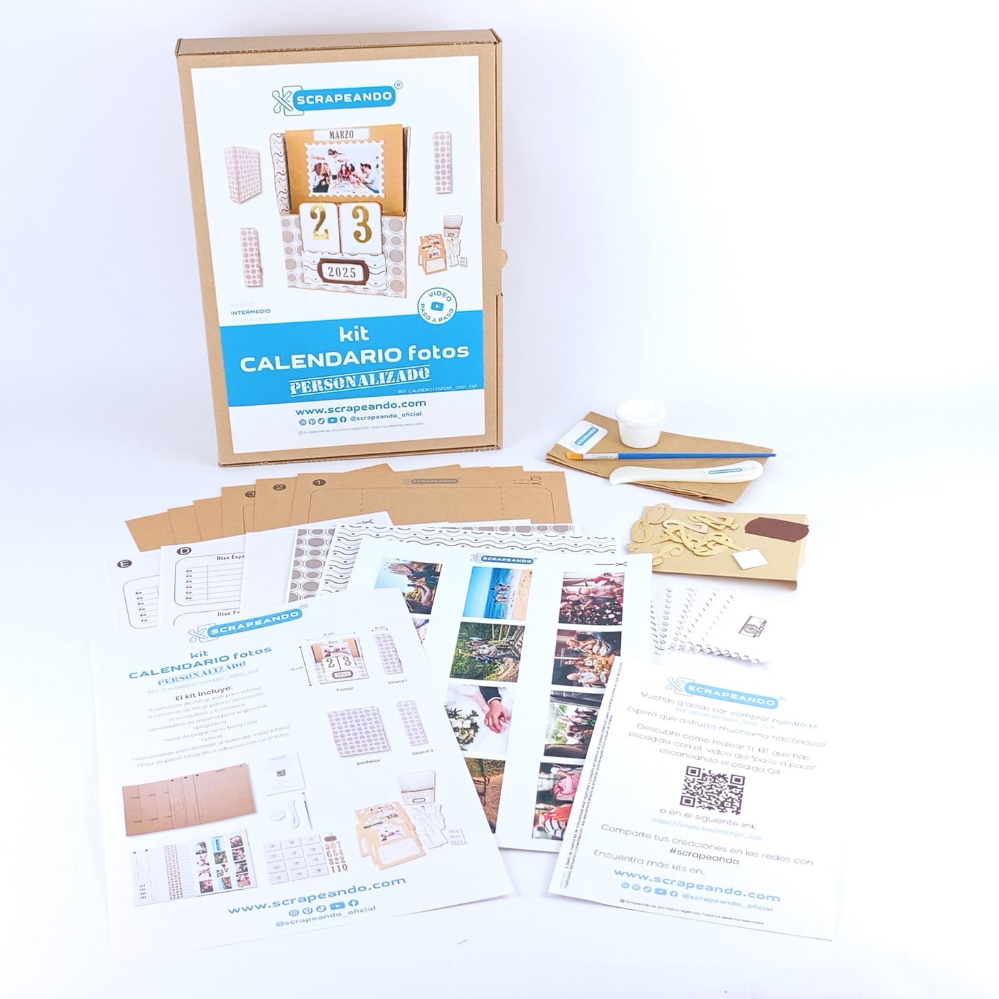 kit calendario de fotos PERSONALIZADO REF. CALENDFOTOPERS_0001_ESP en ESPAÑOL