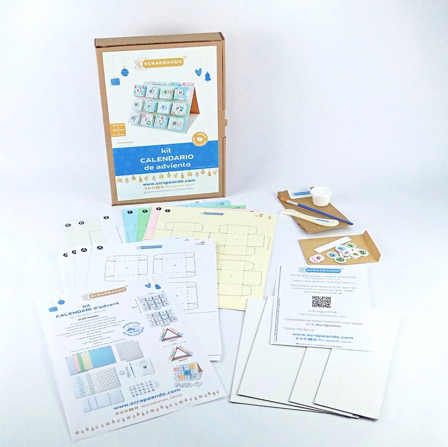 kit calendario de ADVIENTO ref. CALENDADV_0003_ESP en ESPAÑOL