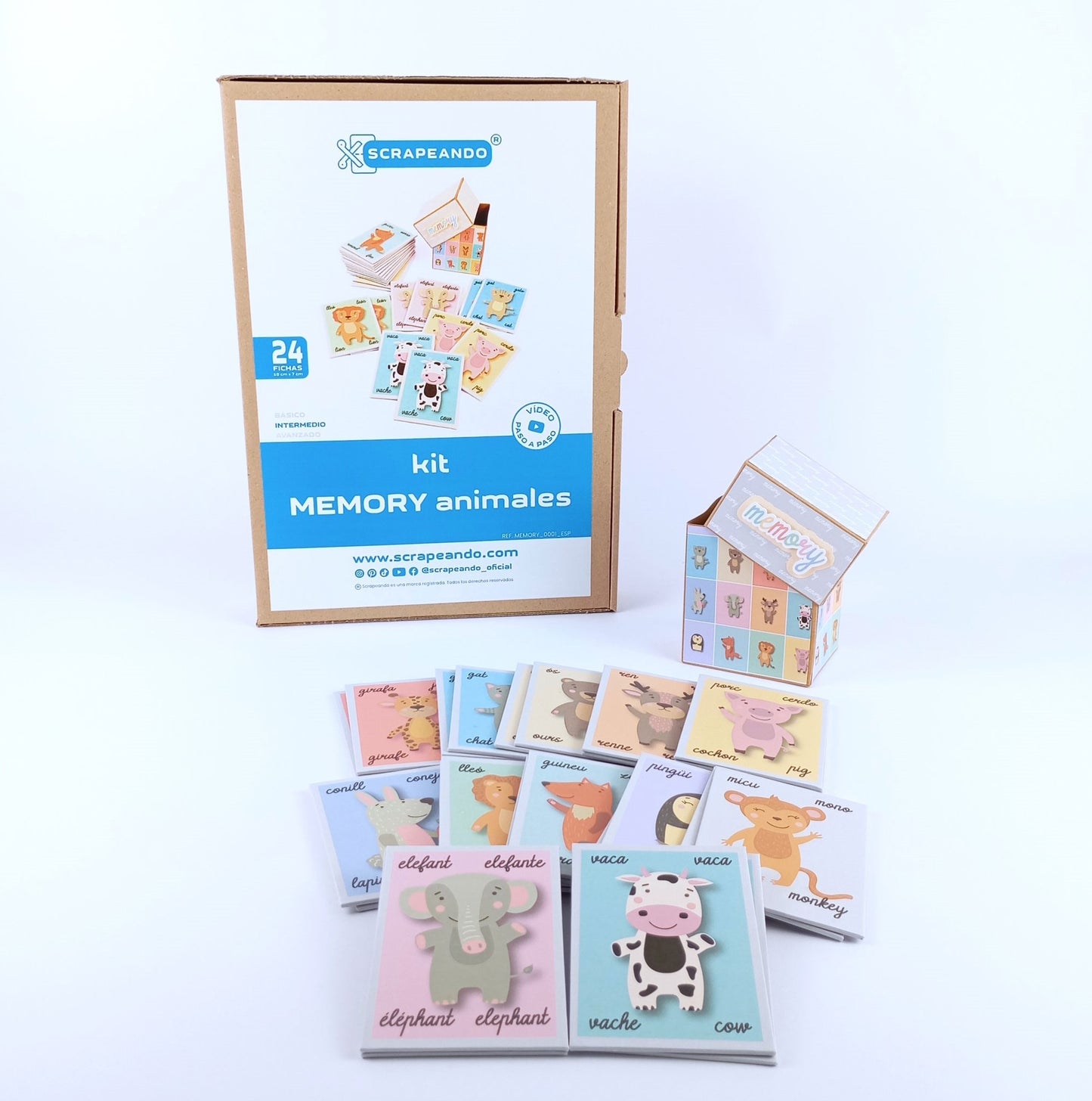 kit Memory ANIMALES  ref. MEMORY_0001_ESP en ESPAÑOL