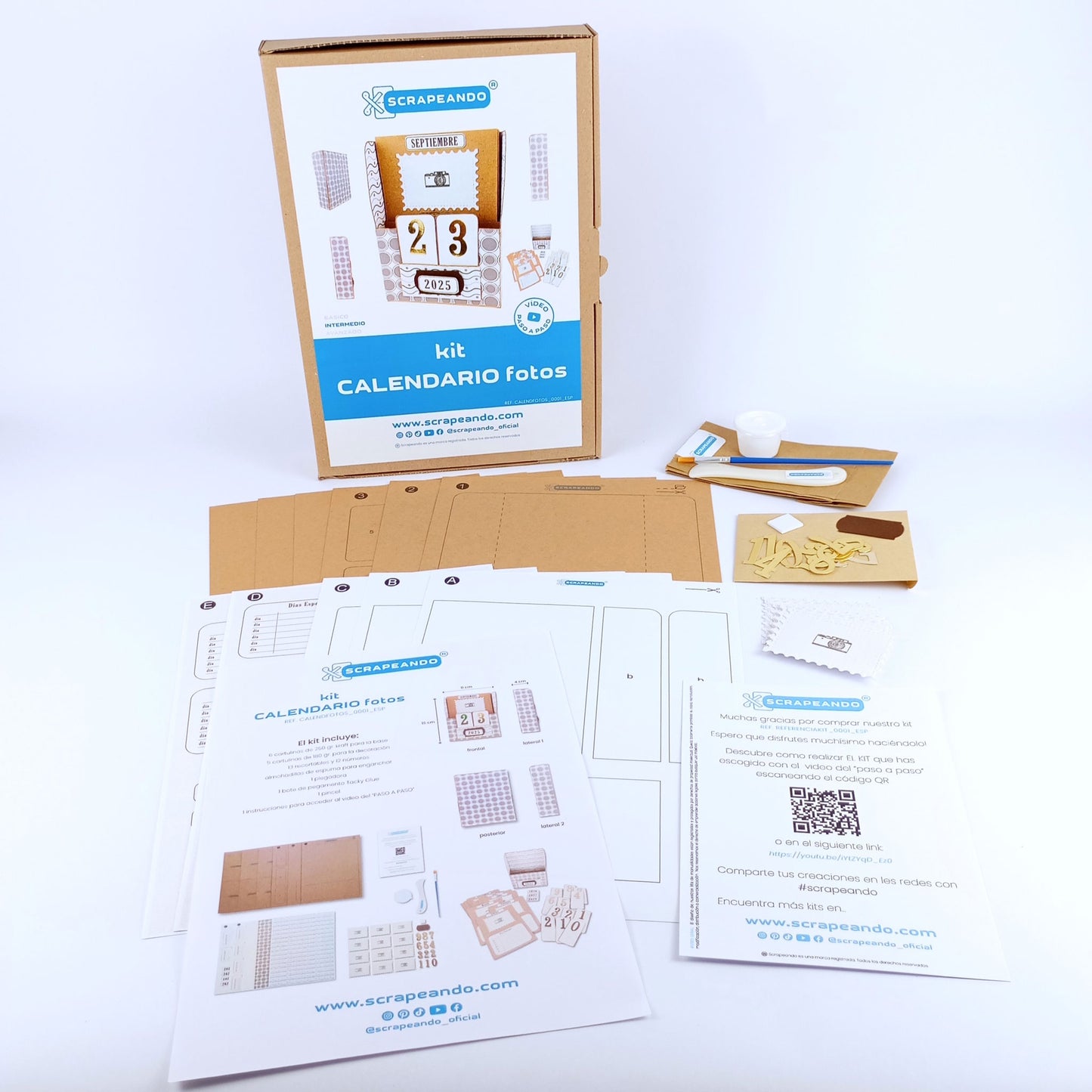 kit calendario fotos REF. CALENDFOTOS_0001_ESP en ESPAÑOL