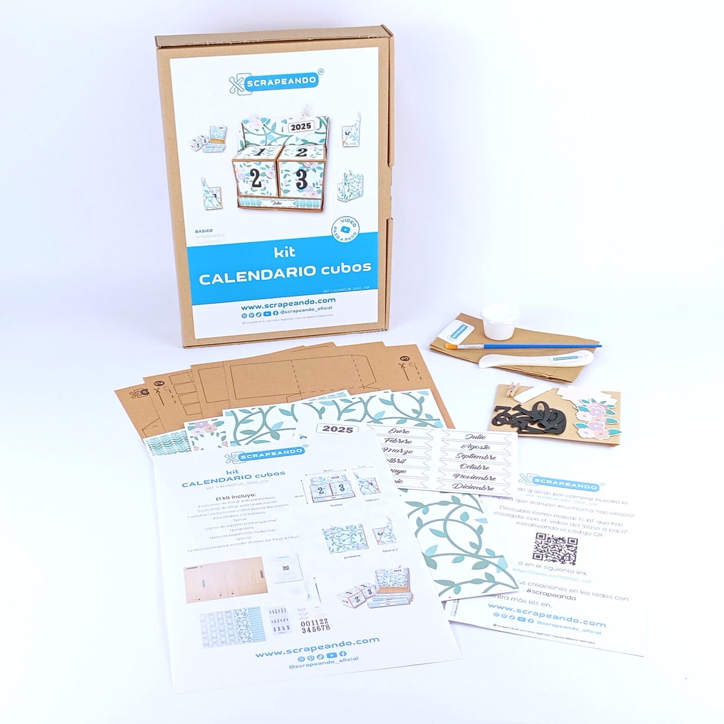 kit calendario CUBOS  ref. CALENDCUB_0002_ESP en ESPAÑOL